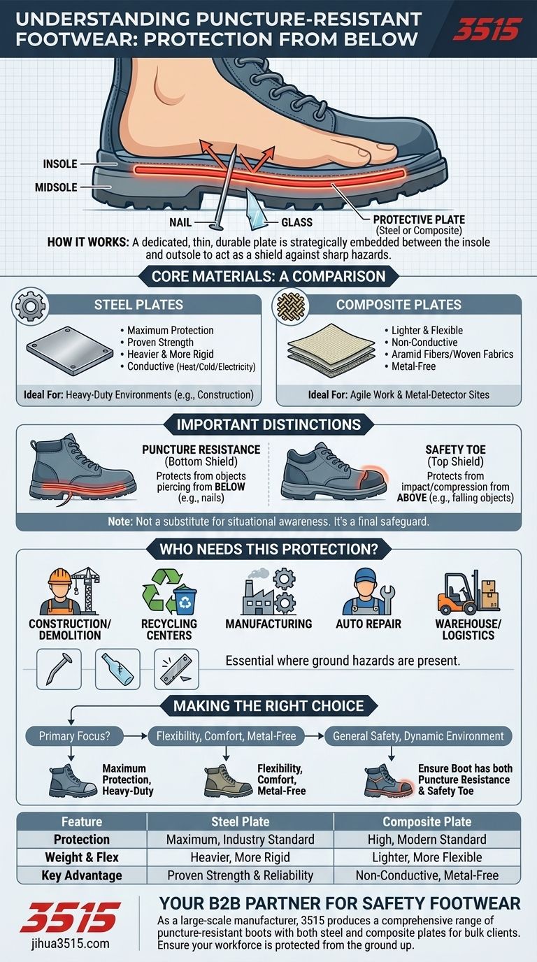 ما هو الغرض من الأحذية المقاومة للثقب؟ احمِ قدميك من المخاطر الحادة دليل مرئي