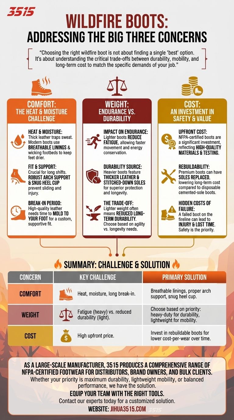 ما هي المخاوف الشائعة بشأن أحذية مكافحة حرائق الغابات وكيف يمكن معالجتها؟ ابحث عن المقاس المناسب لمهمتك دليل مرئي