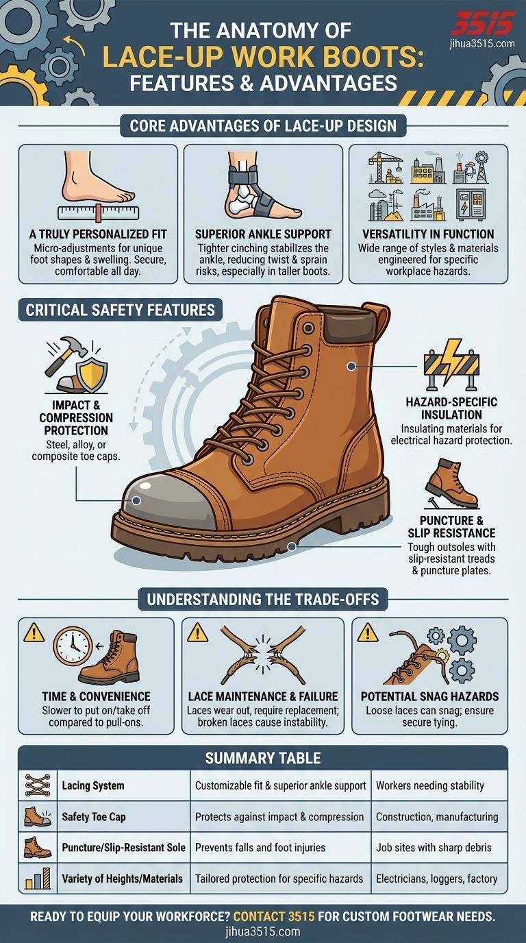 ¿Cuáles son las características de las botas de trabajo con cordones? Logre la máxima seguridad y comodidad durante todo el día Guía Visual
