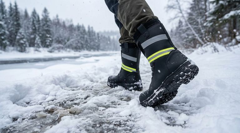 ما هي المزايا التي توفرها أحذية الثلج المطاطية للرجال في فصل الشتاء؟ حافظ على جفافك ودفئك وأمانك في الظروف القاسية