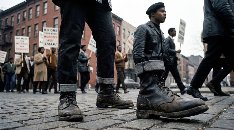 1960년대 아프리카계 미국인들은 전투화를 어떻게 그들의 투쟁을 상징하는 데 사용했는가? 흑인 권력의 상징