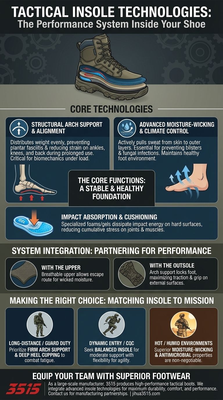 Какие технологии используются в стельках тактических ботинок? Повышение производительности и здоровья стоп Визуальное руководство