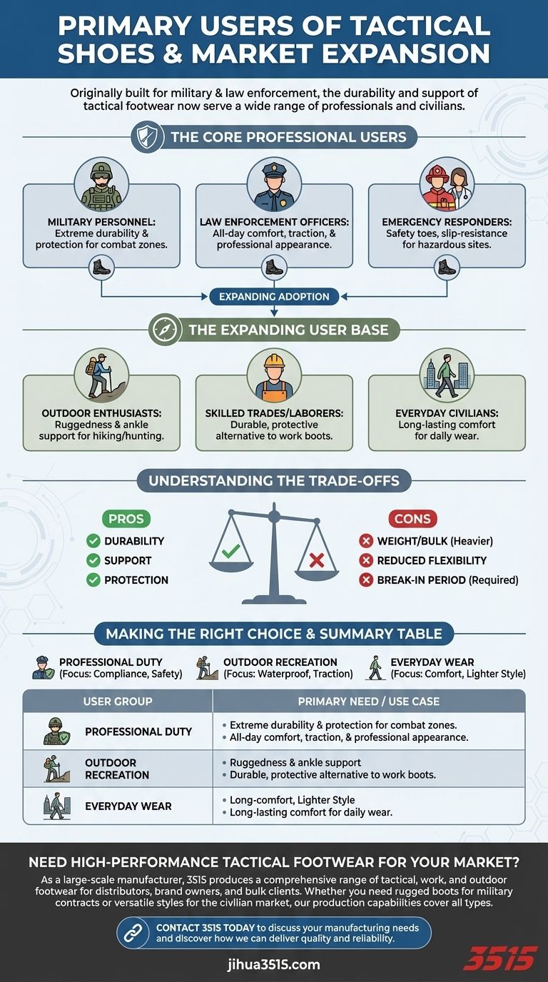 Кто основные пользователи тактической обуви? От военных до обычных пользователей Визуальное руководство