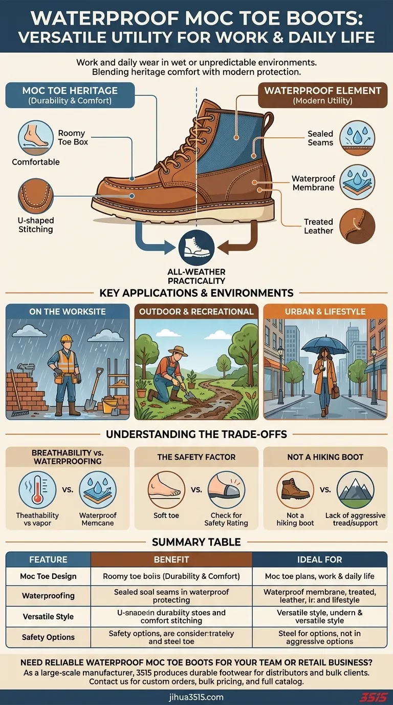 À quoi servent les bottes imperméables à bout mocassin ? Des chaussures polyvalentes pour le travail et les intempéries Guide Visuel