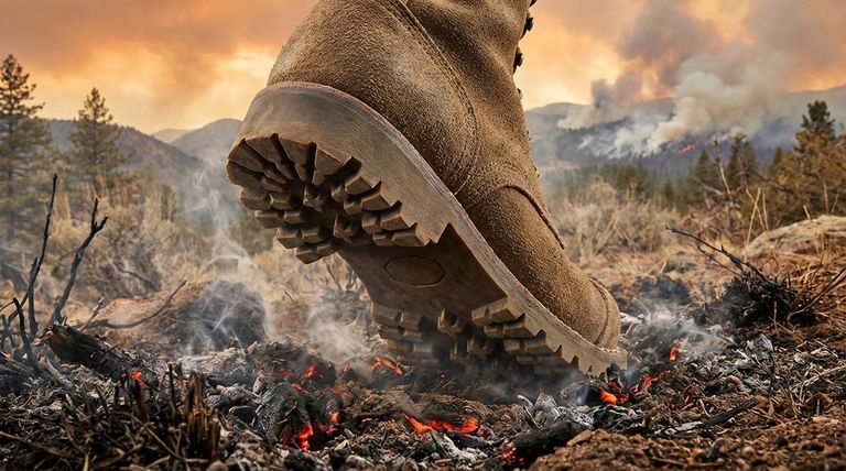 Que tipo de sola é utilizada nas botas de bombeiro de incêndio florestal e porquê? Solas com relevos essenciais resistentes ao calor