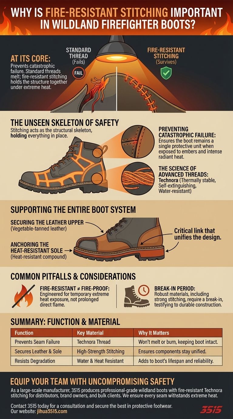 为什么防火缝线在野外消防员靴子中很重要？它是安全的无形骨架 图解指南
