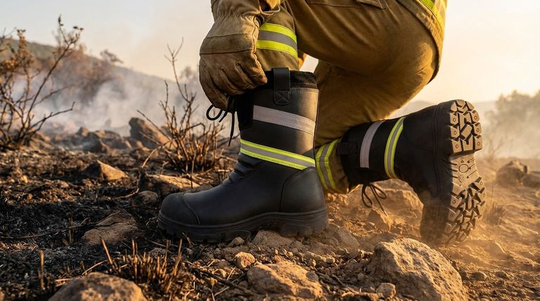 Como o design das botas de bombeiro de incêndio florestal apoia o conforto e a funcionalidade? Projetado para Estabilidade e Resistência