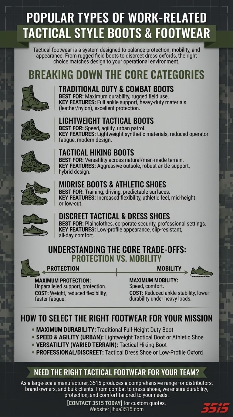 有哪些流行的工作相关战术靴和鞋类？找到适合您任何任务的完美鞋款 图解指南
