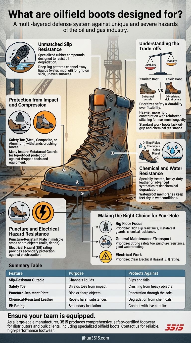 Per cosa sono progettati gli stivali da campo petrolifero? Protezione impareggiabile per i lavoratori delle piattaforme Guida Visiva