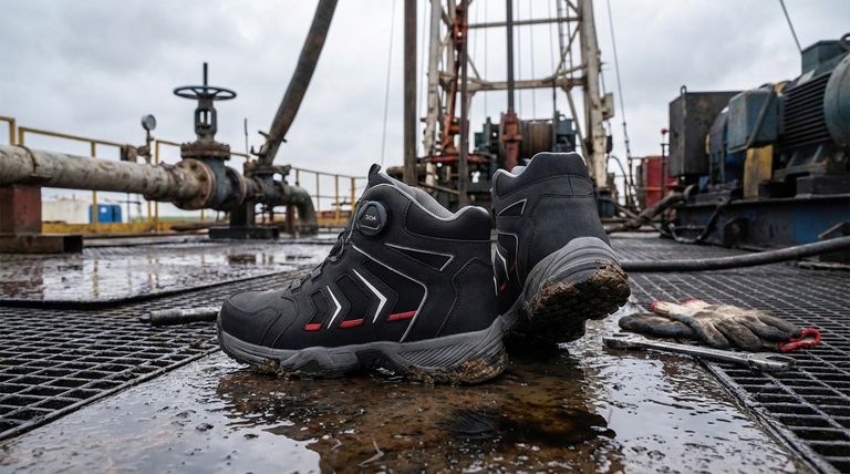 ما هي المواد المستخدمة في أحذية حقول النفط عالية الجودة؟ دليل للأحذية المتينة والآمنة