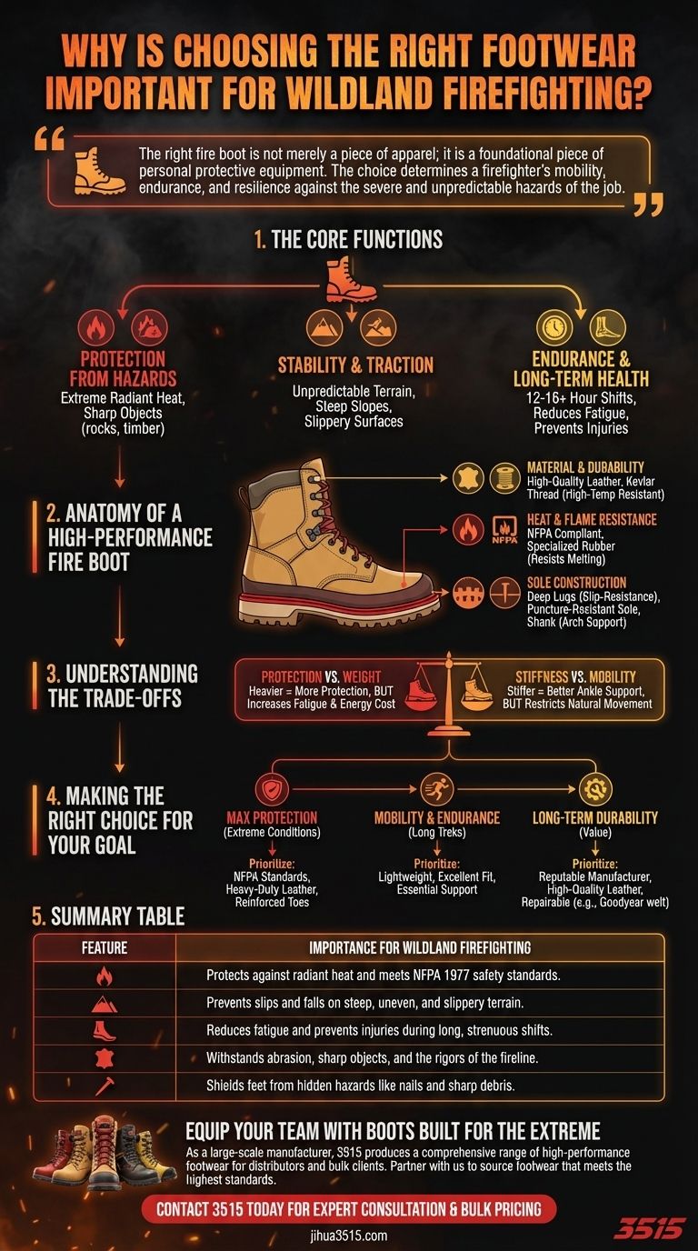 为什么选择合适的鞋类对野外消防至关重要？确保消防前线的安全与耐力 图解指南