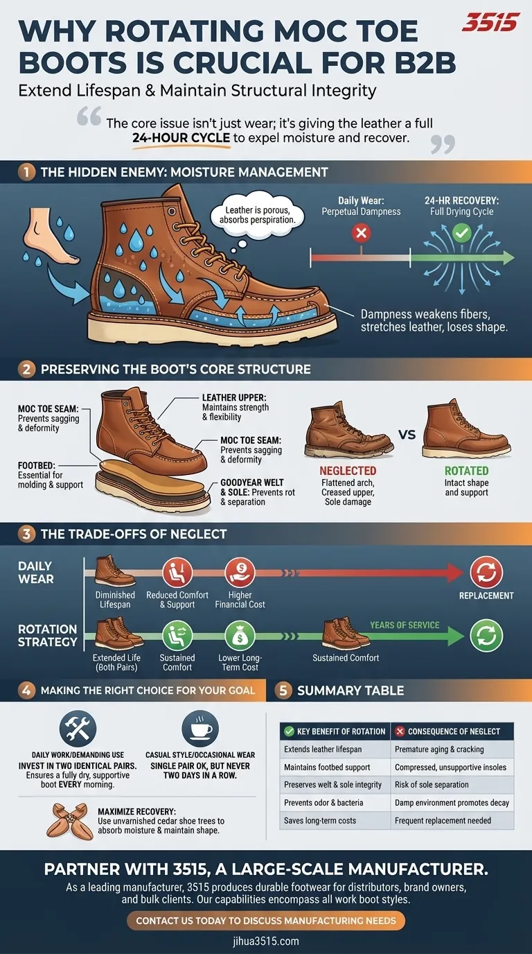 Pourquoi la rotation des chaussures est-elle importante pour les bottes à bout moccasin ? Prolongez leur durée de vie et leur confort Guide Visuel