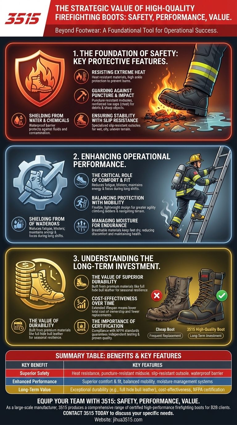 Quali vantaggi offrono gli stivali antincendio di alta qualità? Massimizza la sicurezza e le prestazioni sul campo di battaglia. Guida Visiva