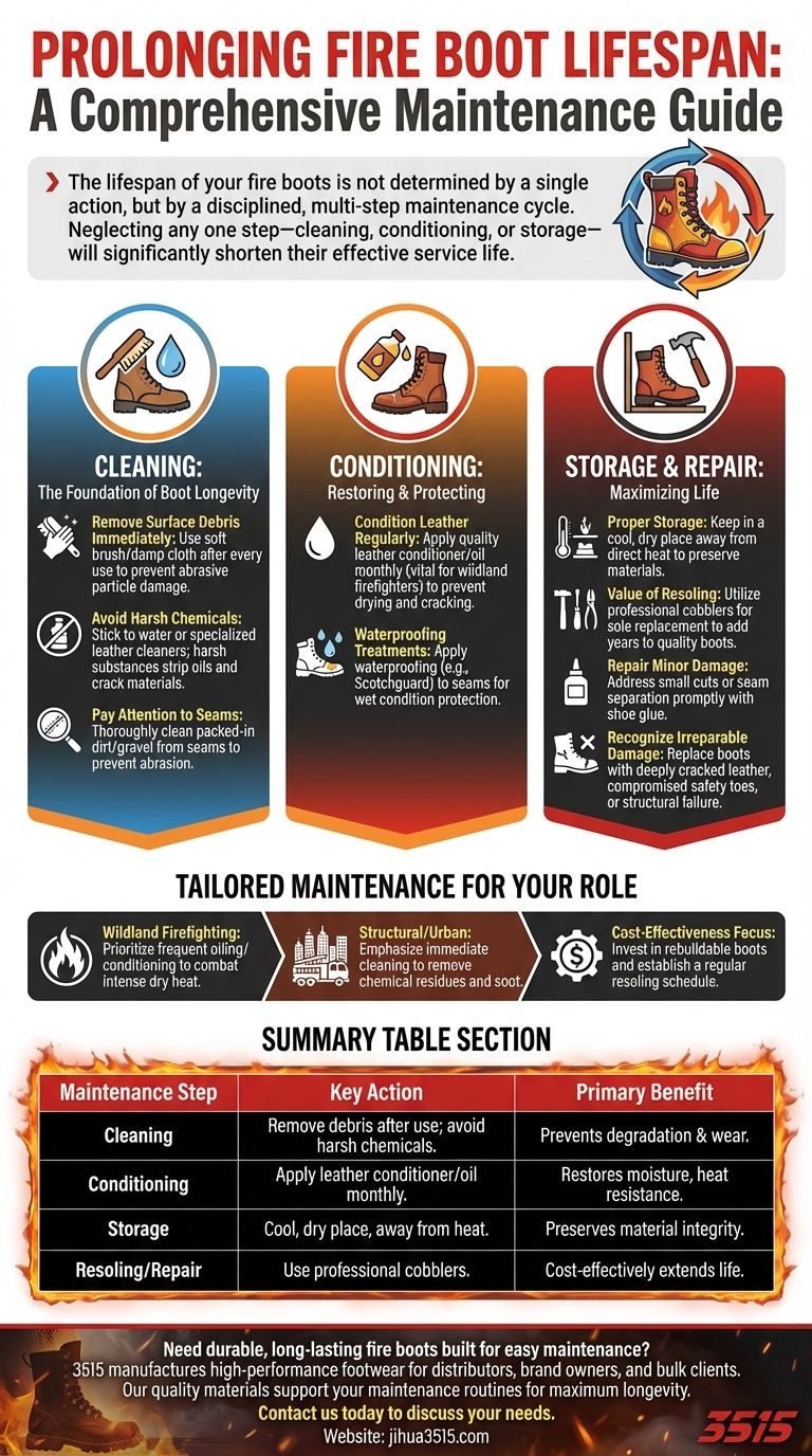 Comment entretenir les bottes de pompier pour prolonger leur durée de vie ? Le guide d'un professionnel pour maximiser la durabilité Guide Visuel