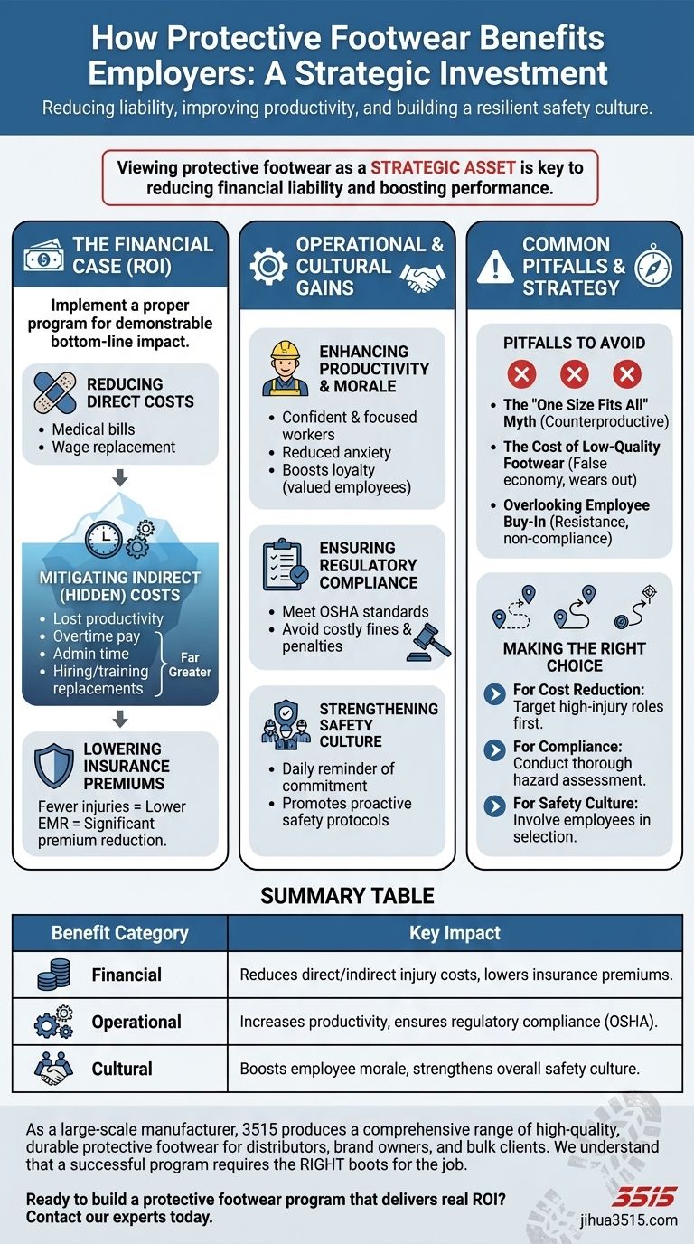 كيف تفيد الأحذية الواقية أصحاب العمل؟ خفض التكاليف وزيادة الإنتاجية دليل مرئي
