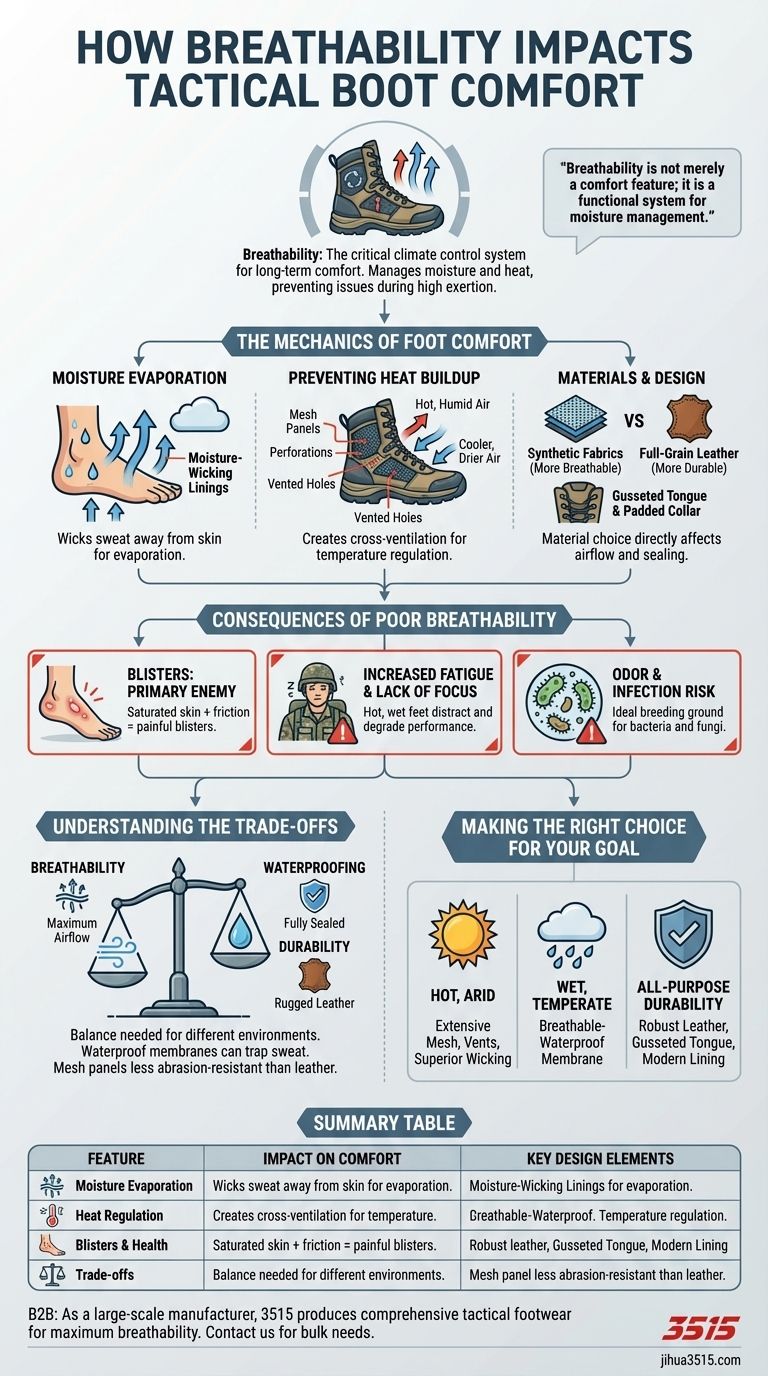 كيف يؤثر التهوية على راحة الأحذية التكتيكية؟ المفتاح لأقدام باردة وجافة دليل مرئي