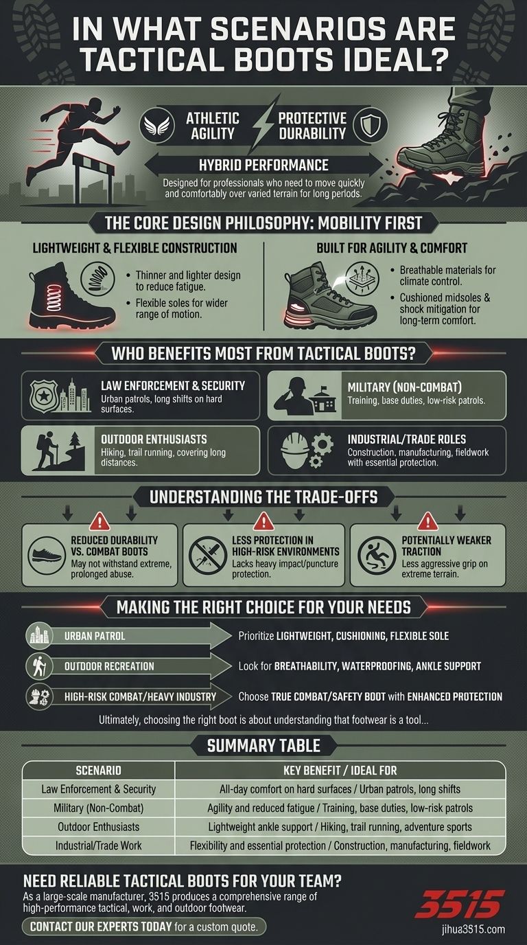 In quali scenari sono ideali gli stivali tattici? Perfetti per professionisti ad alta mobilità Guida Visiva