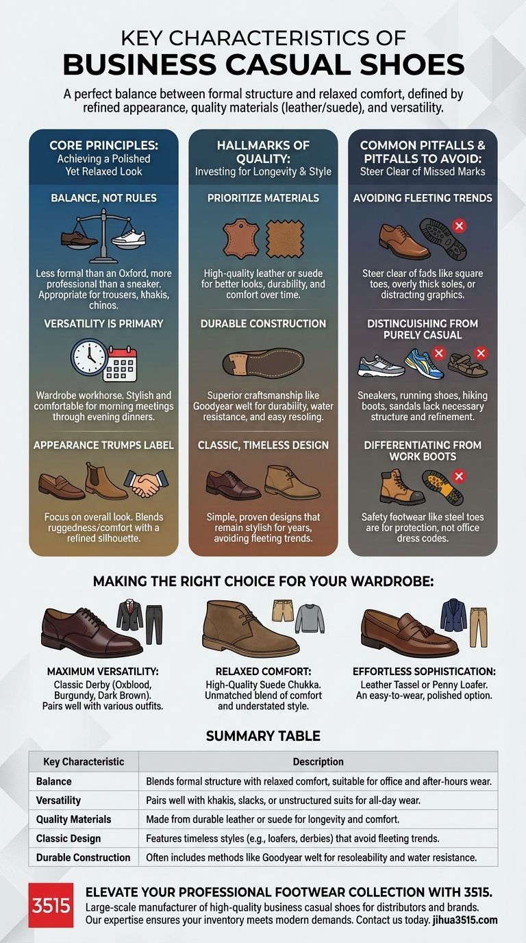 Каковы ключевые характеристики обуви в стиле business casual? Достигните элегантной универсальности для вашего гардероба Визуальное руководство