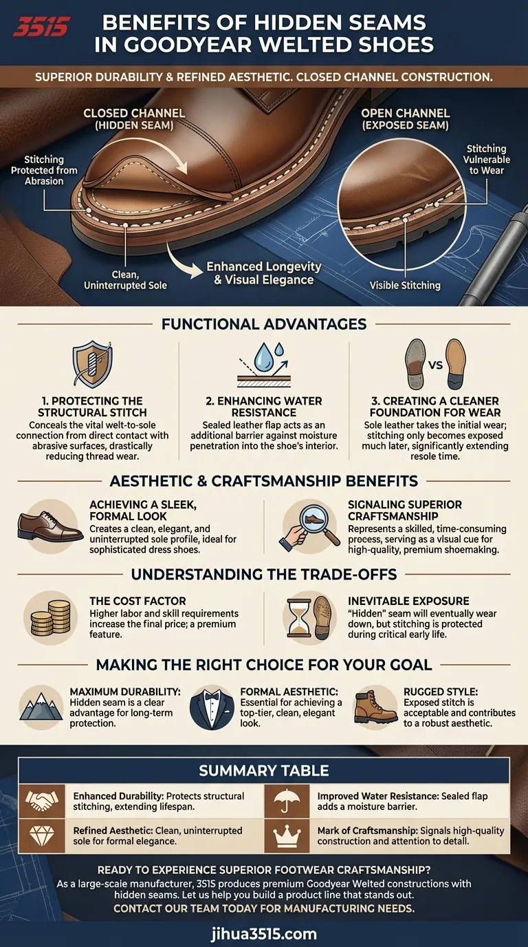 固特异沿条缝合鞋的隐藏缝线有什么好处？卓越的耐用性与精致的风格 图解指南