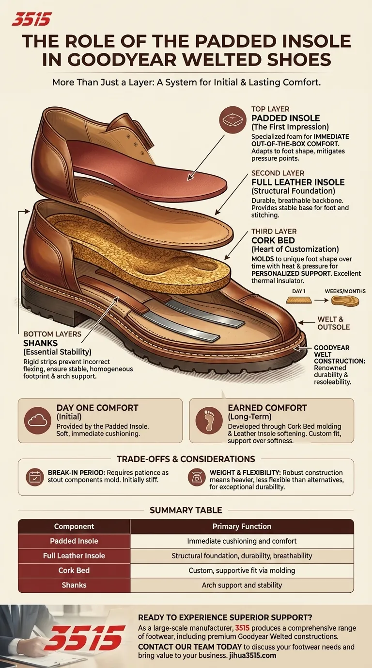 Quel est le rôle de la semelle intérieure rembourrée dans les chaussures Goodyear Welted ? Découvrez un confort et une durabilité durables Guide Visuel
