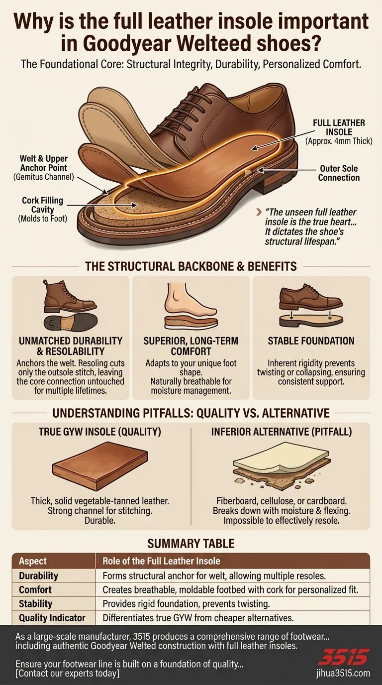 굿이어 웰트 신발에서 통가죽 깔창이 중요한 이유는 무엇인가요? 내구성과 편안함의 핵심 시각적 가이드