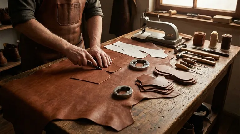 Come viene preparata la tomaia in pelle per le scarpe con guardolo Goodyear? Il segreto di una durata impareggiabile