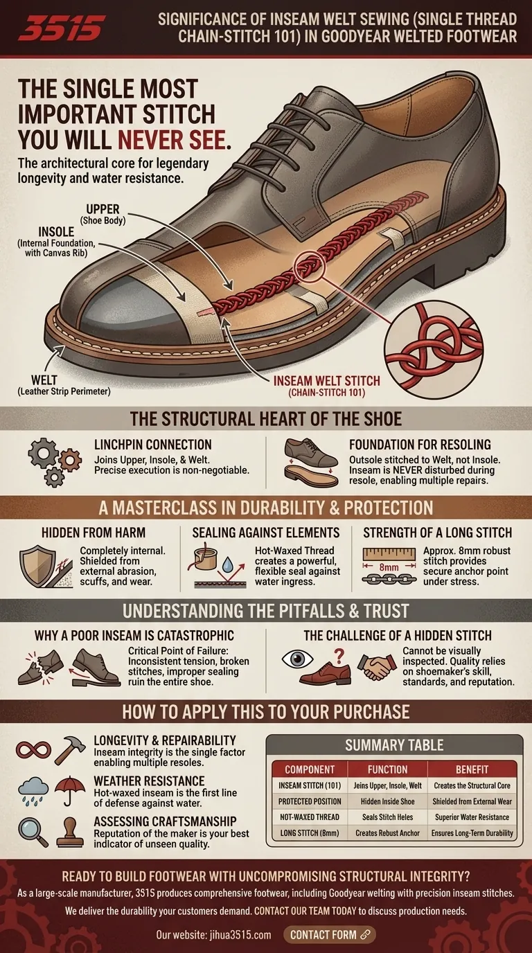 Quelle est l'importance de la couture du trépoint intérieur ? La clé cachée des chaussures durables et ressemables Guide Visuel