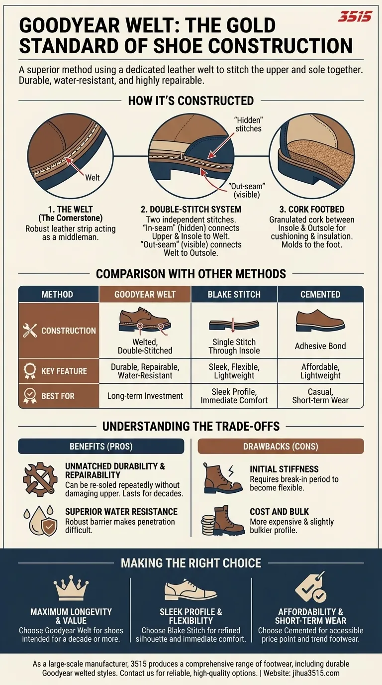 Qu'est-ce qu'une trépointe Goodyear et en quoi diffère-t-elle des autres méthodes de fabrication de chaussures ? Un guide de durabilité et de réparabilité supérieures Guide Visuel