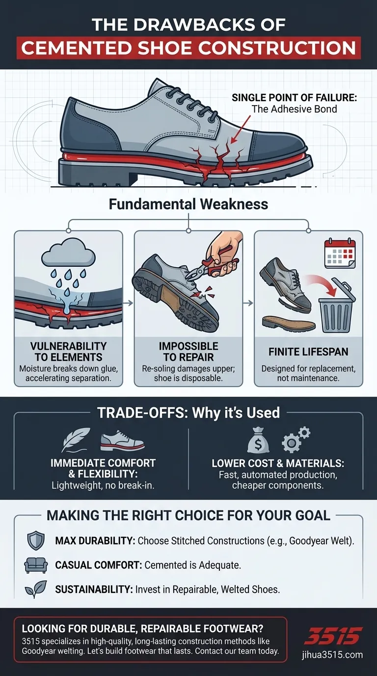 Quels sont les inconvénients de la construction de chaussures cimentées ? Comprendre les compromis pour la durabilité Guide Visuel