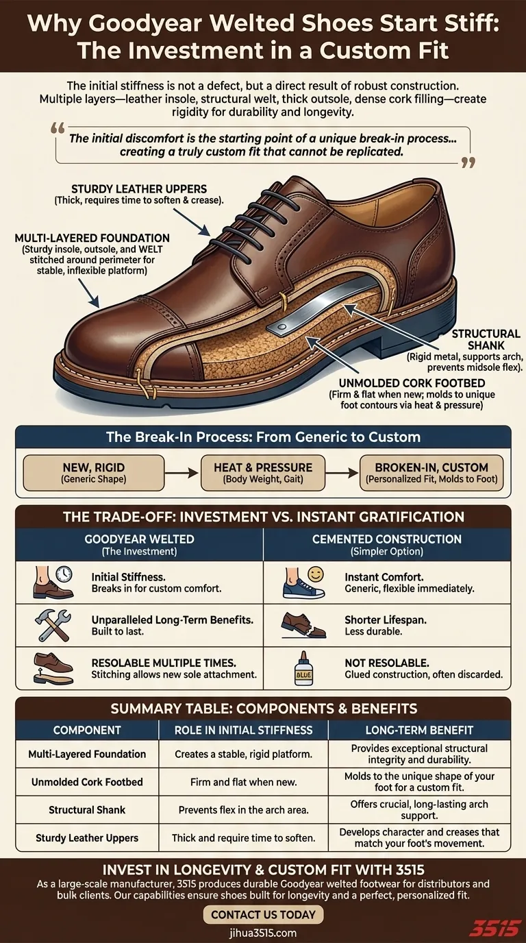 Pourquoi les chaussures de construction Goodyear Welt ne sont-elles pas confortables immédiatement après l'achat ? L'investissement pour un confort durable Guide Visuel
