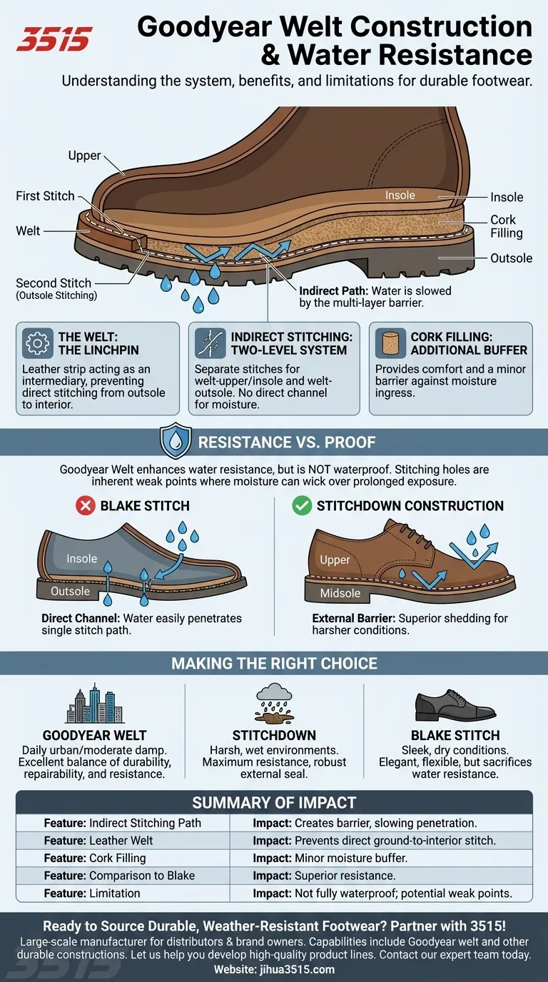 How does Goodyear welt construction improve water resistance? The Ultimate Guide to Durable, Weather-Resistant Footwear Visual Guide