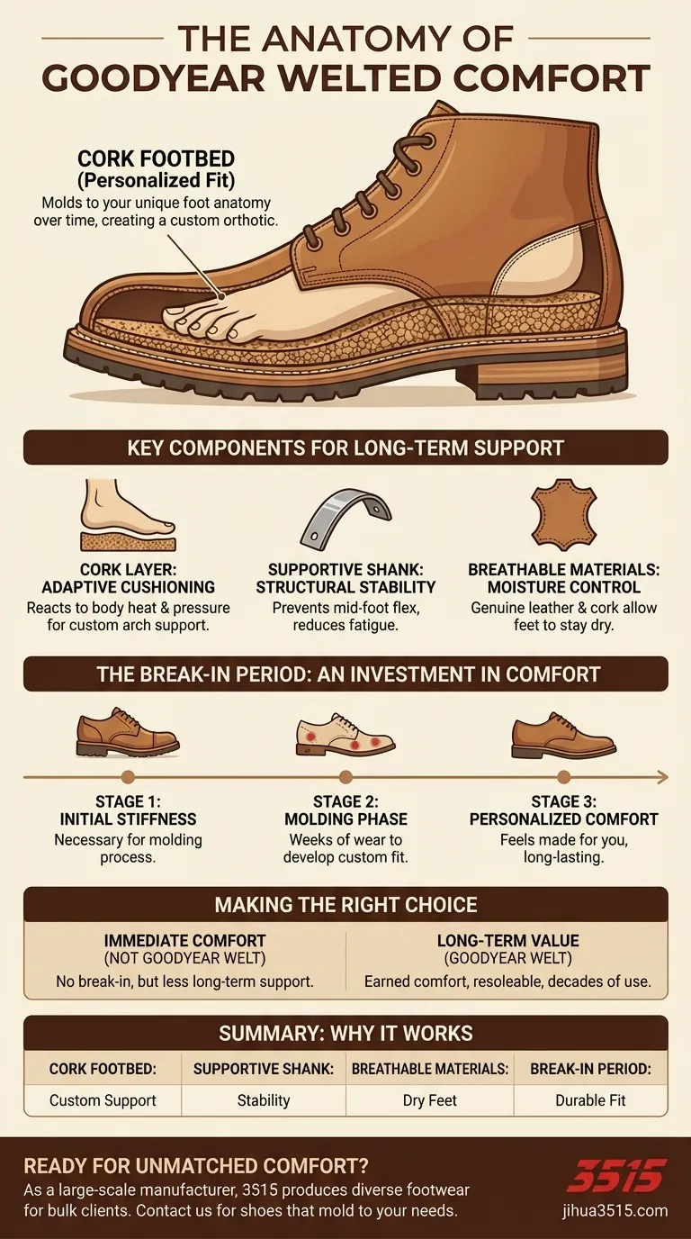 Qu'est-ce qui rend les chaussures Goodyear Welt confortables ? Le secret d'un soutien personnalisé et durable du pied Guide Visuel