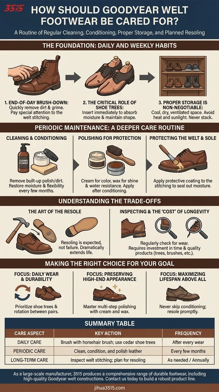 Comment entretenir des chaussures Goodyear Welt ? Maximisez la durée de vie de votre investissement Guide Visuel