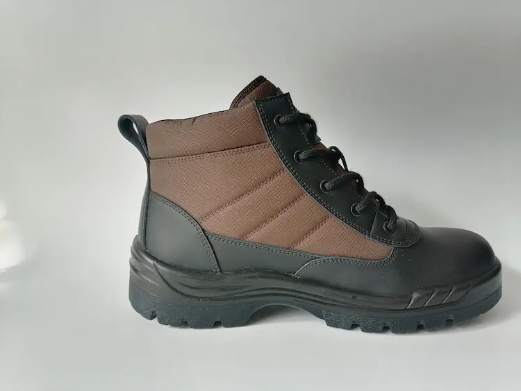 Side view of customizable safety boot for wholesale