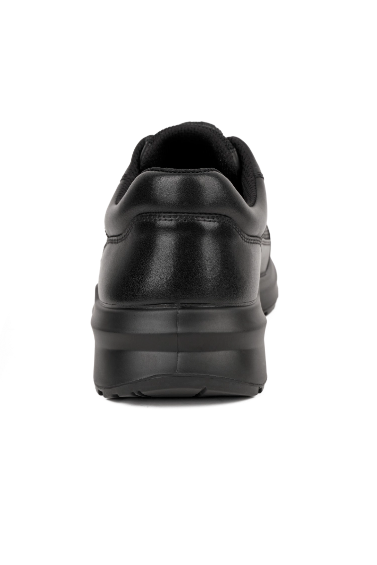 Back view of the shoe showcasing heel construction
