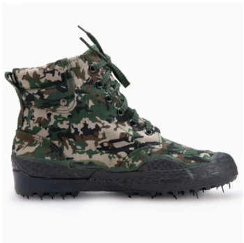 Camouflage Canvas Boot with Spiked Rubber Sole Vulcanized Shoes