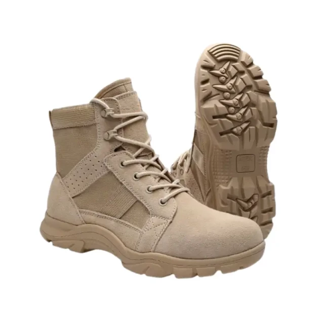 3515 Tactical Boots High Ankle Multi Material Desert Design Military Work Boots