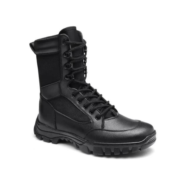 High Ankle Mixed Material Tactical Boot