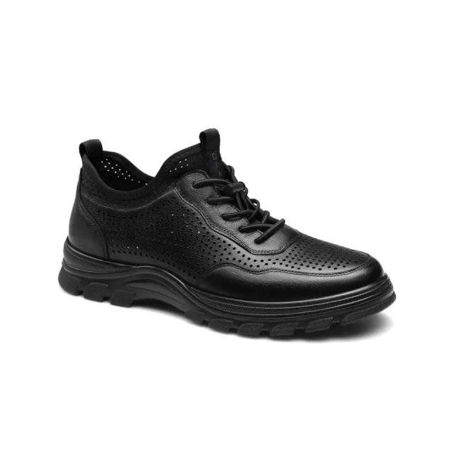 Zapatos Derby modernos de suela gruesa de cuero perforado