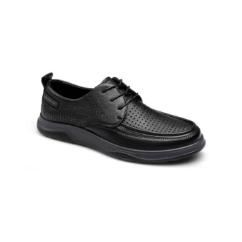 Großhandel Atmungsaktive perforierte Leder Derby Schuhe mit modernen Komfort Sohle