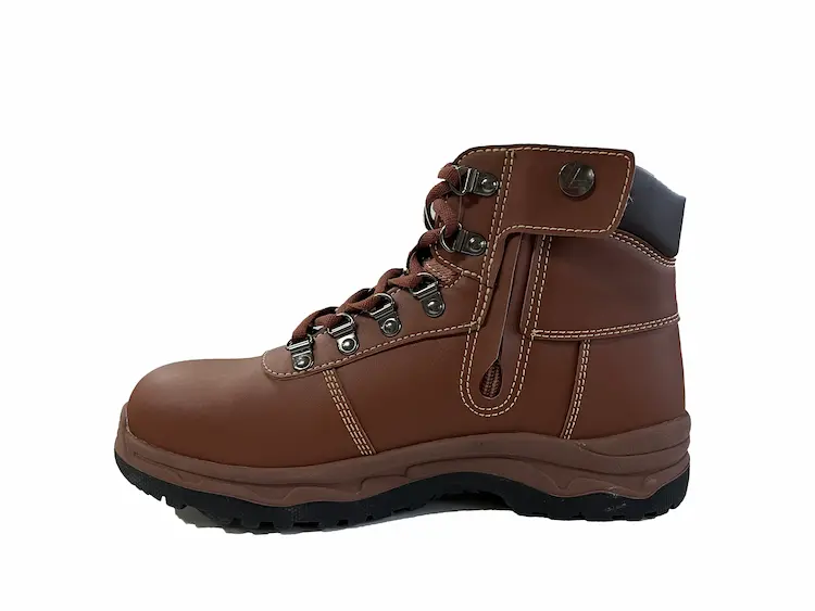 Angled view of custom manufactured safety boot